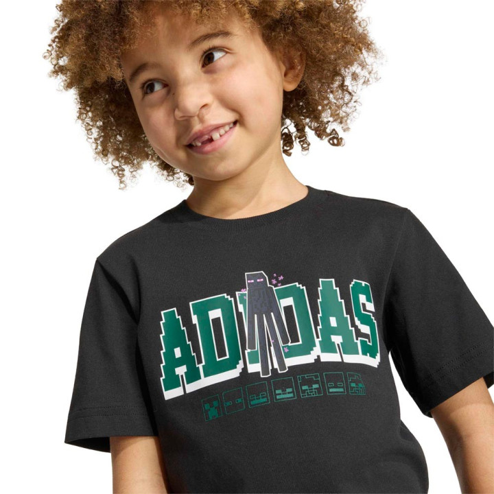ADIDAS T-Shirt Palestra Minecraft Nero Bambino