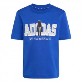 ADIDAS T-Shirt Palestra Minecraft Blu Bambino