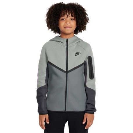 Nike Sportswear Tech Fleece Felpa Palestra Grigio Bambino