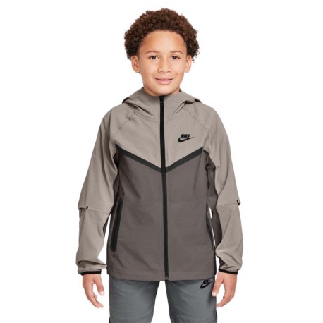 Nike Tech Felpa Palestra Tech Fleece Beige Bambino