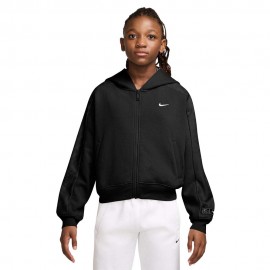 Nike Sportswear Felpa Palestra Con Cappuccio Nero Bambina