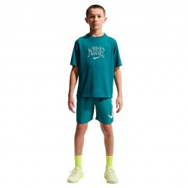 Nike Multi Refresh T-Shirt Palestra Logo Verde Bambino