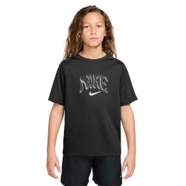 Nike Multi Refresh T-Shirt Palestra Logo Nero Bambino
