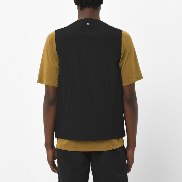 Salomon Gilet Trail Running Mountain Flex Hybrid Deep Nero Uomo