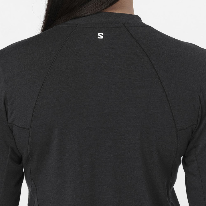 Salomon Maglia Trail Running Sense Merino Nero Donna