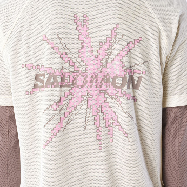 Salomon T-Shirt Trail Running Shkout Core Whisp Bianco Uomo