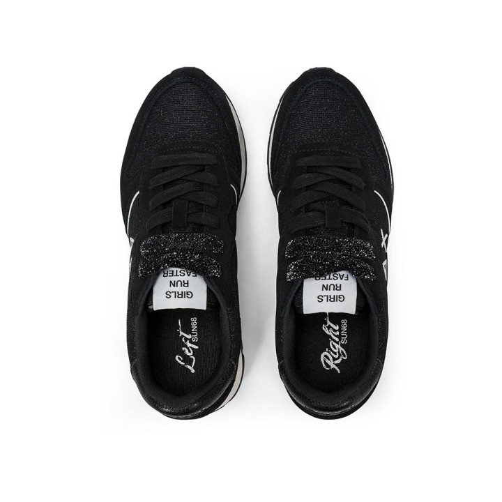 Sun 68 Ally New Glitter Nero Bianco - Sneakers Donna
