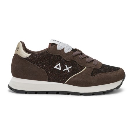 Sun 68 Ally New Glitter Marrone Bianco - Sneakers Donna