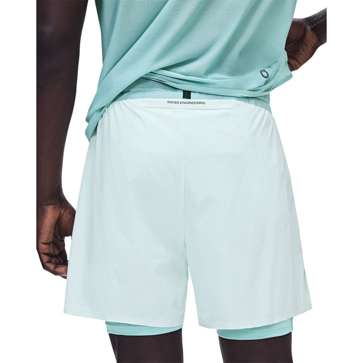 On Pantaloncini Running 5" Performance 2In1 Flurry Aquamarine Uomo