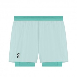 On Pantaloncini Running 5" Performance 2In1 Flurry Aquamarine Uomo