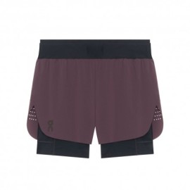 On Pantaloncini Running Zero 2In1 Urchin Nero Uomo