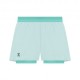 On Pantaloncini Running 3" Performance 2In1 Aquamarine Donna