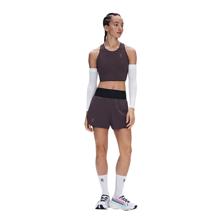 On Pantaloncini Running Zero 2In1 Urchin Nero Donna