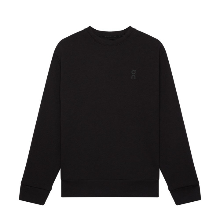On Maglia Running Focus Tech Crew Nero Uomo