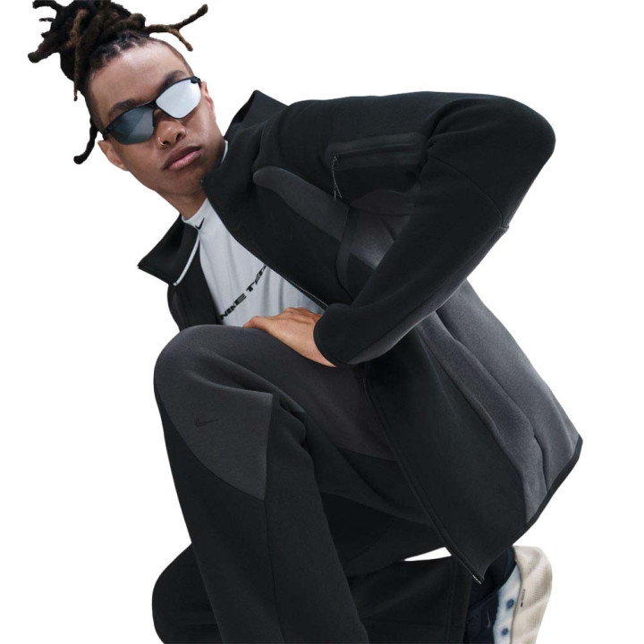 Nike Tech Pantaloni Fleece Color Block Nero Uomo