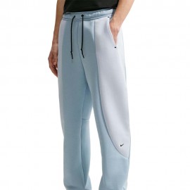 Nike Tech Pantaloni Fleece Open Bicolor Azzurro Uomo