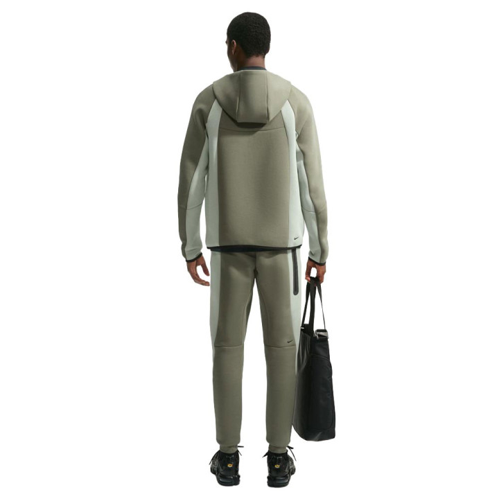 Nike Tech Felpa Con Cerniera Fleece Bicolor Verde Uomo