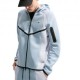 Nike Tech Felpa Con Cerniera Fleece Bicolor Azzurro Uomo