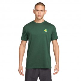 Nike Sportswear T-Shirt Logo Back Verde Uomo