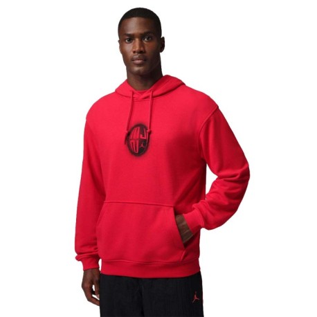 Nike Jordan Sport Crossover Felpa Con Cappuccio Rosso Uomo