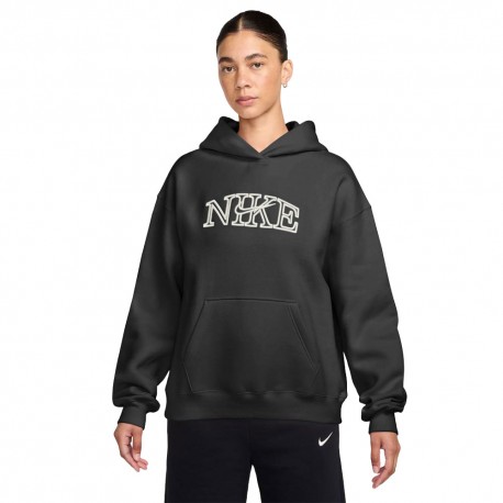 Nike Studio Fleece Felpa Con Cappuccio Nero Donna
