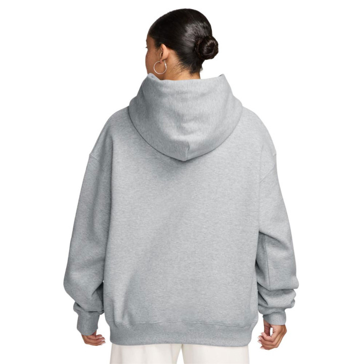 Nike Studio Fleece Felpa Con Cappuccio Grigio Donna
