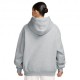 Nike Studio Fleece Felpa Con Cappuccio Grigio Donna
