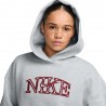 Nike Studio Fleece Felpa Con Cappuccio Grigio Donna