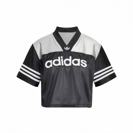 ADIDAS Originals Cropped T-Shirt Logo Nero Donna