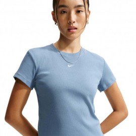 Nike Sportswear T-Shirt Logo Azzurro Donna