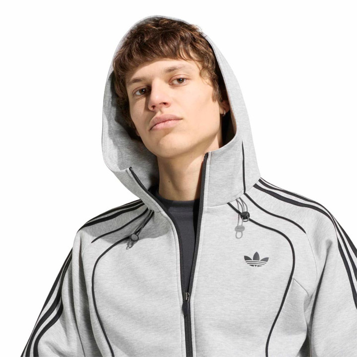 ADIDAS Originals Teamgeist Felpa Con Cerniera Spacer Grigio Uomo
