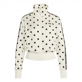 ADIDAS Originals Firebird Felpa Classic Satin Polkadots Bianco Donna