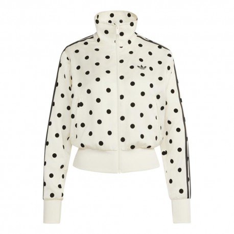 ADIDAS Originals Firebird Felpa Classic Satin Polkadots Bianco Donna