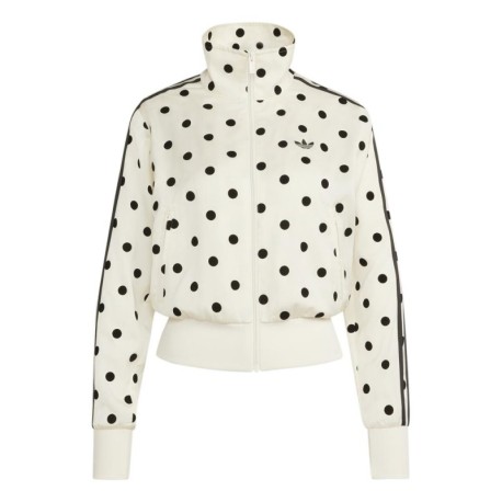ADIDAS Originals Firebird Felpa Classic Satin Polkadots Bianco Donna
