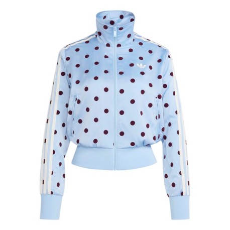 ADIDAS Originals Firebird Felpa Classic Satin Polkadots Azzurro Donna