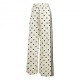 ADIDAS Originals Firebird Wide Leg Pants Satin Polkadots Bianco Donna