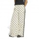 ADIDAS Originals Firebird Wide Leg Pants Satin Polkadots Bianco Donna