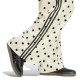 ADIDAS Originals Firebird Wide Leg Pants Satin Polkadots Bianco Donna