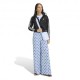 ADIDAS Originals Firebird Wide Leg Pants Satin Polkadots Azzurro Donna