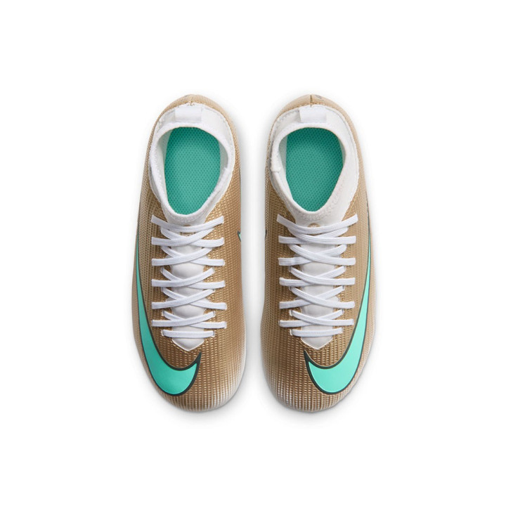 Nike Mercurial Km Superfly 11 Club Ps Fg Mg Oro Giada - Scarpe Da Calcio Bambino