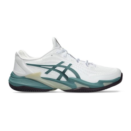 Asics Court Ff 3 Clay Bianco Foggy Teal - Scarpe Tennis Uomo