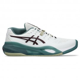 Asics Gel Resolution X Clay Bianco Dark Aubergine - Scarpe Tennis Uomo