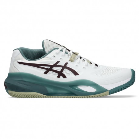 Asics Gel Resolution X Clay Bianco Dark Aubergine - Scarpe Tennis Uomo