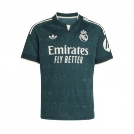 ADIDAS Originals Maglia Calcio Real Madrid Away 26 27 Verde Bianco Bambino