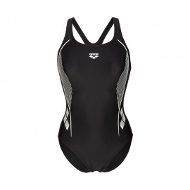 Arena Costume Piscina Graphic Nero Bianco Donna