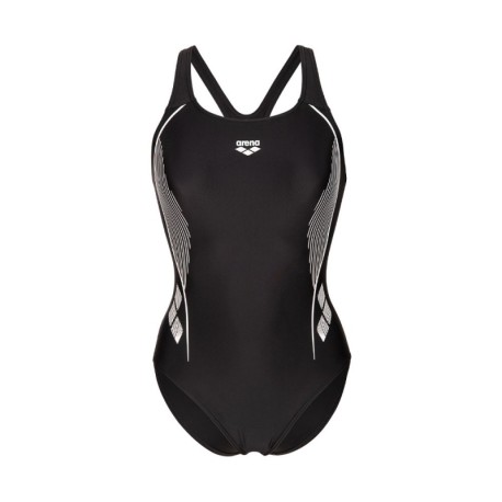 Arena Costume Piscina Graphic Nero Bianco Donna