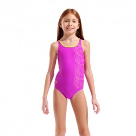 Arena Costume Piscina Deatail Fucsia Lime Bambina