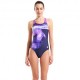 Arena Costume Piscina Mix Swimsuit Navy Viola Donna