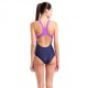 Arena Costume Piscina Mix Swimsuit Navy Viola Donna
