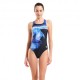 Arena Costume Piscina Mix Swimsuit Nero Blu Donna